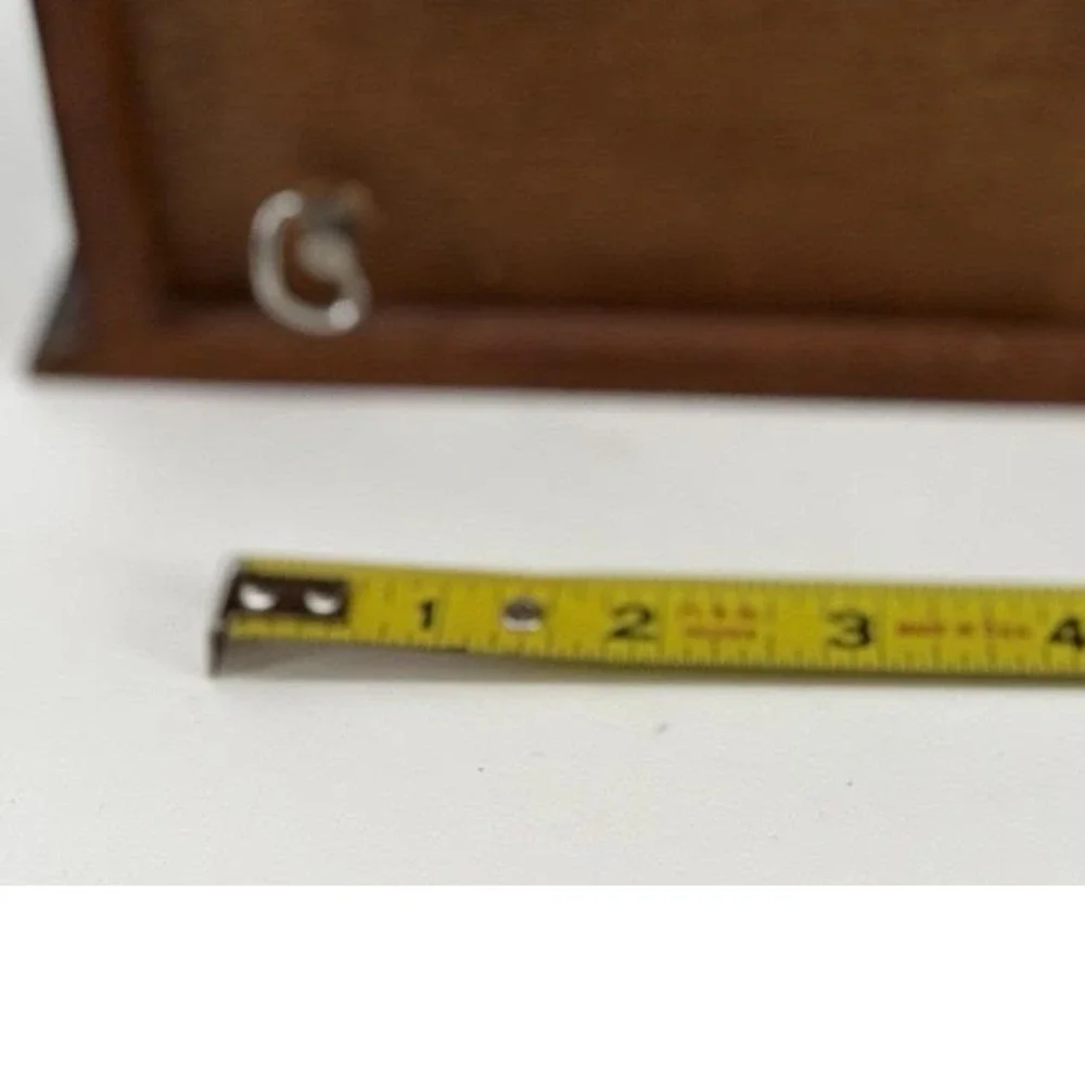 Vintage Brown Wooden Jewelry Box‎ With Drawers And Mirror